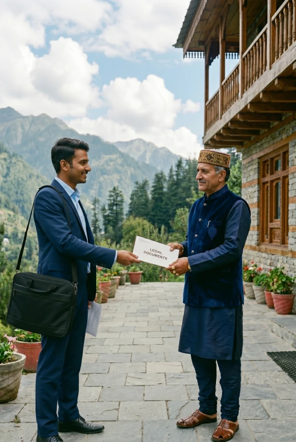 Serving court summons Kullu